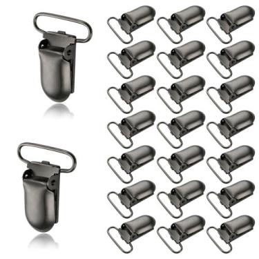 Imagem de Clipes para Chupeta Demearly 25 Peças Metal Gunmetal DIY
