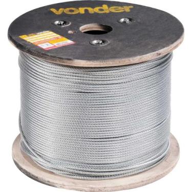 Imagem de Cabo De Aço Galvanizado Alma De Fibra 4,76 Mm 3/16" 6 X 19 M Vonder Pa