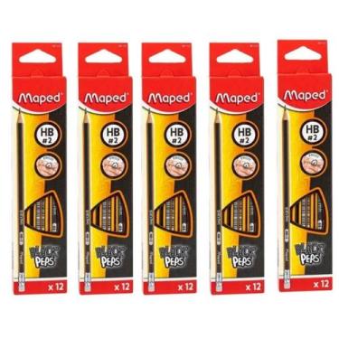 Imagem de Lapis Preto Triangular Com Borracha Modelo Black Peps Hb2 Maped, 60