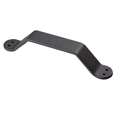 Imagem de Adega de vinho de ferro fundido puxar para fora hardware 4 parafusos lisos porta deslizante porta de casa celeiro maçaneta armário galpão garagem, H