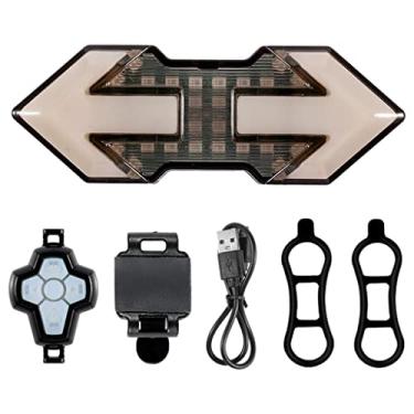 Imagem de Milageto 1 Conjunto de Sinais de Mudança de Direção de Bicicleta Luz Traseira Dianteira Sem Fio Lâmpada Traseira de Bicicleta de Controle Remoto Sem Fio Luz LE