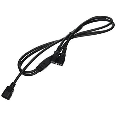 Imagem de C2G Cabo de alimentação, divisor de energia, lula elétrica, divisor de 1 a 2, 16 AWG, preto, 1,82 metros (1,82 metros), cabos para ir 29818