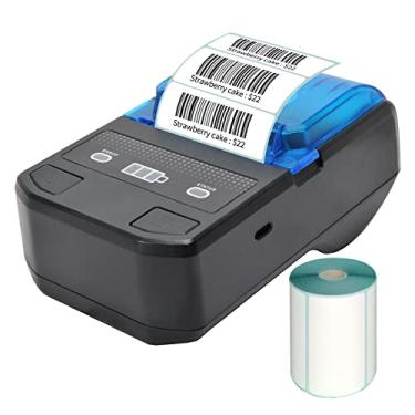Imagem de Impressora de etiquetas, Barcode Label Printer portátil de 58 mm sem fio BT Mini impressora Térmica- com bateria recarregável, compatível Android iOS, para varejo de roupas e joias Impressão
