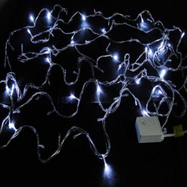 Imagem de Cascata Luminosa Pisca Branca 4 Fases 100 Led Cod 1039