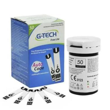 Imagem de Tiras Reagentes Gtech Free Lite Para Medição Glicemia 50 Unidades - G-