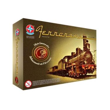 Ferrorama Trem Clássico Super Trilhos Locomotiva Com Luz E Som 45 Pçs