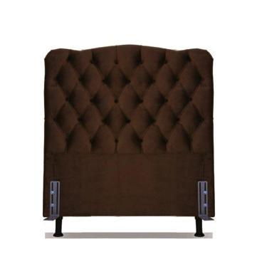 Imagem de Cabeceira Solteiro 88 - Bello Box - Dunas Suede Marrom