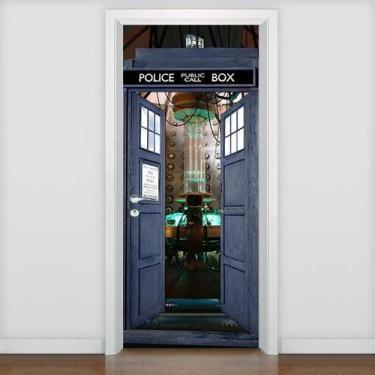 Imagem de Adesivo De Porta Doctor Who Tardis - 215X90cm - Mix Adesivos