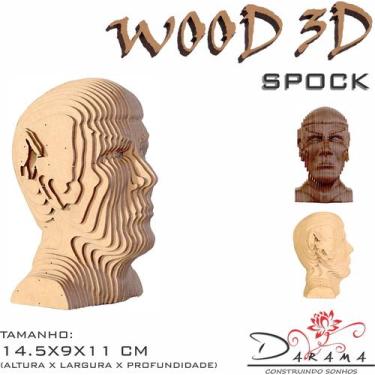 Imagem de Quebra Cabeça 3D Spock Decoração Ornamento Enfeite - Indústria Fenix