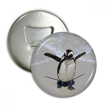 Imagem de Ciência Natureza Oceano Antártica Criatura Pinguim Abridor de Garrafas Imã de Geladeira Emblema Multifuncional