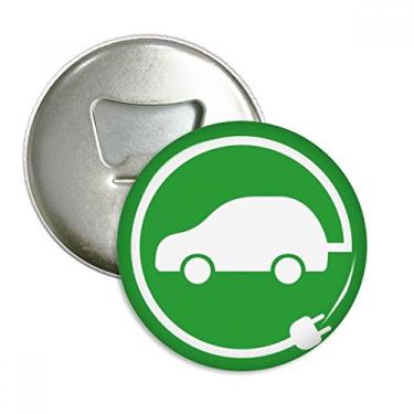 Imagem de Plugue circular de energia veículos protege o meio ambiente abridor de garrafas ímã de geladeira emblema multifuncional