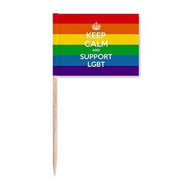 Imagem de Bandeira de Bissexuais Transgênero Arco-íris LGBT Palito de Dente Marcador Topper Decoração de Festa