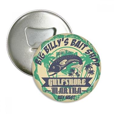 Imagem de Peixe coco tropical abridor de garrafas ímã de geladeira emblema multifuncional