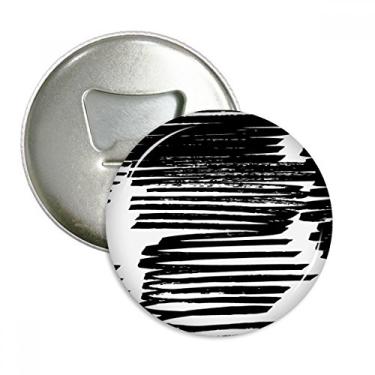 Imagem de Brushwork Irregular Line Texture abridor de garrafas ímã de geladeira emblema multifuncional