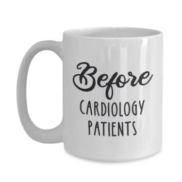 Imagem de SpreadPassion Caneca de café cardiologista, ideia de presente de cardiologista, presente para médico, ideia de presente de médico, antes de pacientes cardiologistas, presente para cardiologistas, cesta de Natal de aniversário ideia de presente