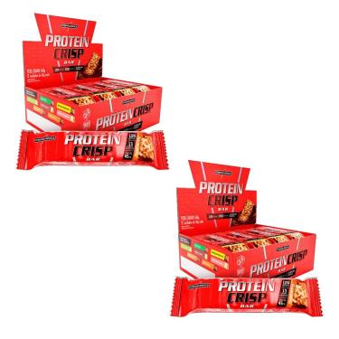 Imagem de Kit 2 Protein Crisp Bar - 12 Unidades 45g Peanut Butter - IntegralMédica