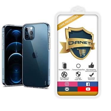 Imagem de Capa Capinha Para Iphone 12 e 12 Pro com Tela de 6.1" Polegadas Capinha Transparente Case Clear Ultra Fina Silicone - Danet (Transparente)