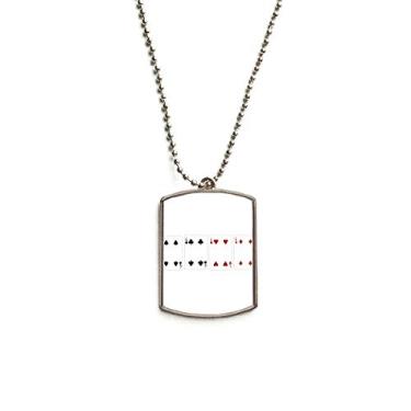 Imagem de DIYthinker Colar para animais de estimação com pingente de corrente de aço inoxidável com padrão de 4 corações