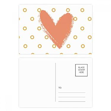 Imagem de Conjunto de cartões postais de arte abstrata em forma de coração, cartão de felicitações de aniversário