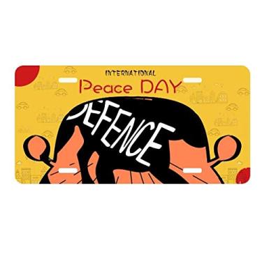 Imagem de DIYthinker Placa de carro com desenho de burro preto natural para decoração de carro Dia da Paz