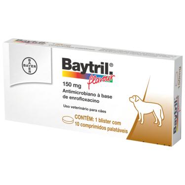 Imagem de Antibiótico Elanco Baytril Flavour 150mg - 10 comprimidos