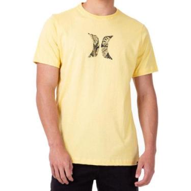 Imagem de Camiseta Hurley Icon Palmer Masculina Amarelo