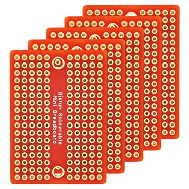 Imagem de Gikfun Mini placa de ensaio para solda com acabamento banhado a ouro PCB para Arduino eletrônico DIY (pacote com 5 peças) GK1009