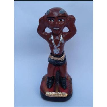 Imagem de Imagem Exu Mirim Brasinha Escultura Gesso Estatua 10 Cm