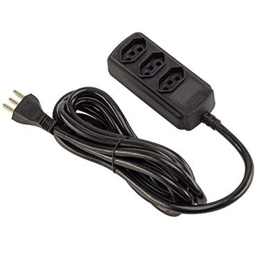 Imagem de Force Line - Extensao 3 M Bivolt 20A 3 Tomadas, Preto
