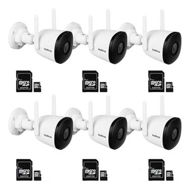 Imagem de Kit 6 Câmeras Inteligente Mibo Externa WiFi Intelbras Full HD 1080P iM5 SC - Com Microfone, IP67 + 6 Cartão de memória 128gb