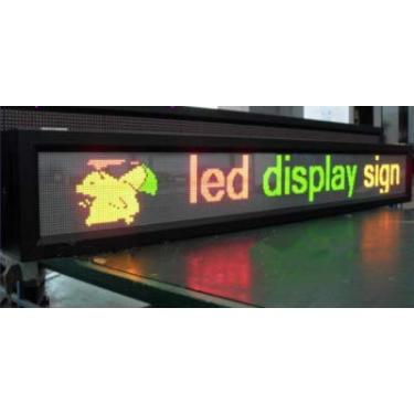 Imagem de GOWE 1 pç/lote/letreiro de movimento/RGB/cor completa/tempo/tela de informações de rolagem da loja/painel de avisos de LED/alto brilho/interior