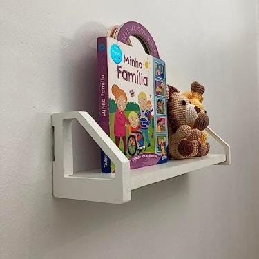 Imagem de Prateleira geométrica colorida decoração quarto infantil 60 Cor:Branco