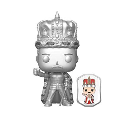 Imagem de Funko Queen King Freddie Mercury Platinum Exclusive Pop! with Pin 184 HOT TOPIC PRATEADO