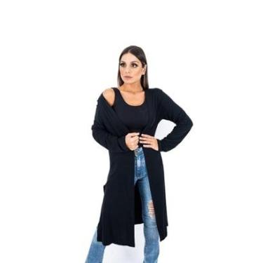 Imagem de Cardigan Kimono Longo Juquitiba Brasil Feminino-Feminino