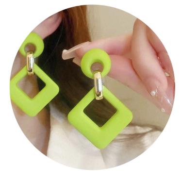 Imagem de Brincos Femininos Pendentes de Gota Geométrica Tendência