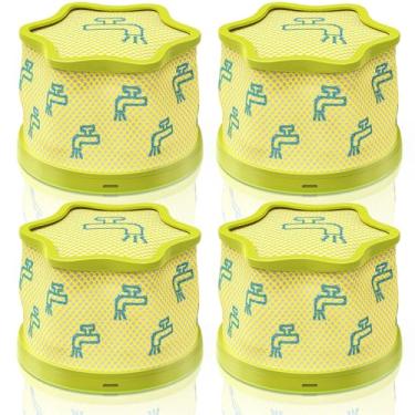 Imagem de Pacote com 4 pré-filtros de substituição compatíveis com aspirador de pó sem fio LG CordZero A9 Series A939KBGS, A937KGMS, A927KGMS, A927KVMS, A913BM, A925KSM em comparação com a peça # ADQ74774001