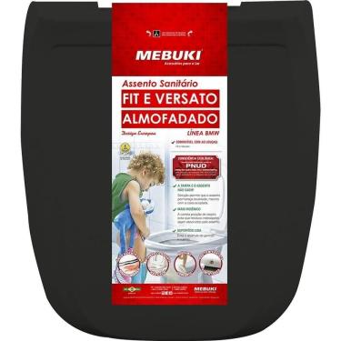 Imagem de Assento Sanitário Almofadado Linea Fit Preto Mebuki