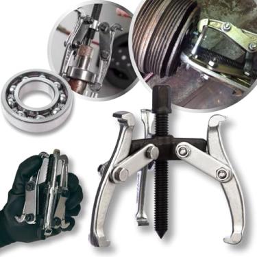 Imagem de Saca Polias Extrator de Rolamentos 3 Garras Pontas Manual 75mm 3" Aço Automóvel Carro Roda Motor Engrenagens