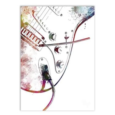 Imagem de Placas Decorativas Musica Violão Guitarra Rock Piano Varios Modelos Instrumentos Decoração Quarto Sala Escritório