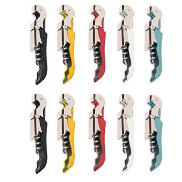 Imagem de Conjunto de abridor de vinho saca-rolhas profissional de aço inoxidável, dobradiças de aço inoxidável, chave de vinho para garçons de restaurante, sommelier, bartenders