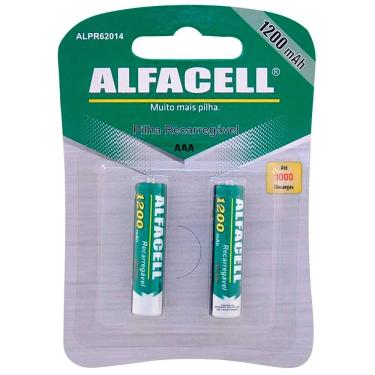Imagem de Pilha Recarregável Palito com 2 Unidades 1200mAh Alfacell