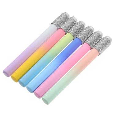 Imagem de SHINEOFI Extensor de lápis com cabeça dupla, 6 extensores de lápis, alongador para lápis curtos escolares