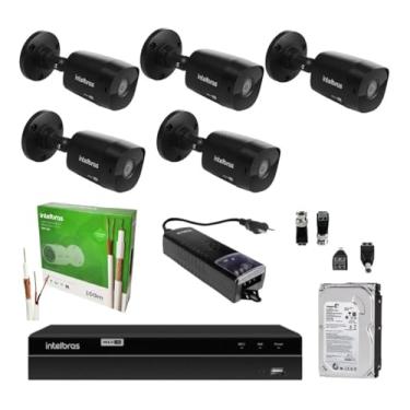 Imagem de Jogo Monitoramento Via App Dvr Multi Hd 8 Canais Intelbras Mhdx 5 Câmeras Black