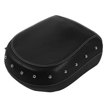 Imagem de Assento Traseiro Motocicleta Sela Assento do Passageiro Com Pinos Brilhantes Substituição para Chefe Indiano Cavalo Escuro 2016 a 2021 (Preto)