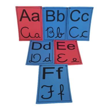 Imagem de Alfabeto De Parede 4 Formas Letras De Forma E Cursiva Em Eva - Criativ