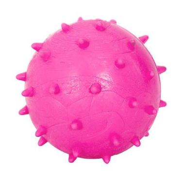 Imagem de Brinquedo Furacão Pet Bola de Borracha Maciça Mamona Rosa para Cães - 