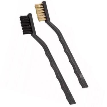 Imagem de Kit Escova De Aço Para Limpeza Multiuso Com 2 Escovas Plástico 16,5cm 