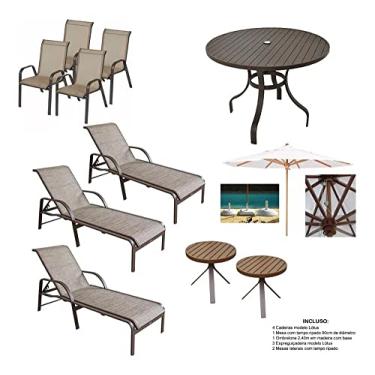 Imagem de Kit De Piscina, Móveis Para Área Externa Alumínio Tela Slin