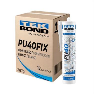 Imagem de Silicone Adesivo Selante Pu 40 Fix 387g Construção Kit C/12- Branco - 