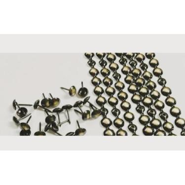 Imagem de Cabeceira Painel Glamour Tachas Branca Reta material sintético Branca 